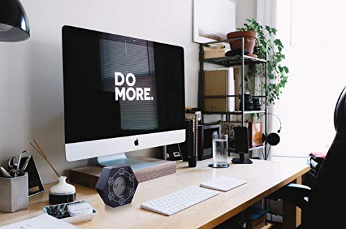 Home & Office Timer With Clock, 5,15, 30, 45, 60 Minute Preset Countdown Timer, Easy-To-Use Time Management Tool (Black)